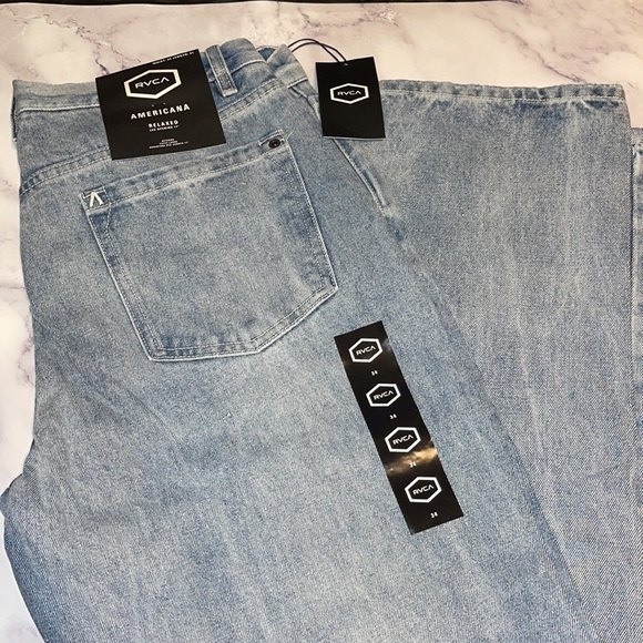 🔥RVCA AMERICANA RELAXED FIT DENIM NWT - Picture 3 of 4